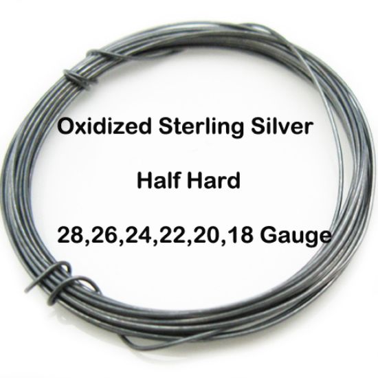 Wholesale Oxidized Sterling Silver Wire - Half Hard (Sold per Foot or per Troy Ounce) 