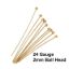 wholesale gold over sterling silver ball end head pins 24 gauge