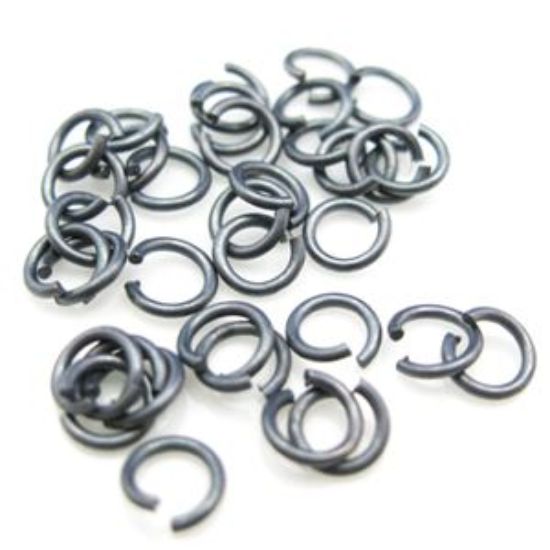 Wholesale Oxidized Sterling Silver Open Jump Rings - 19ga , All Sizes (20 pcs) 