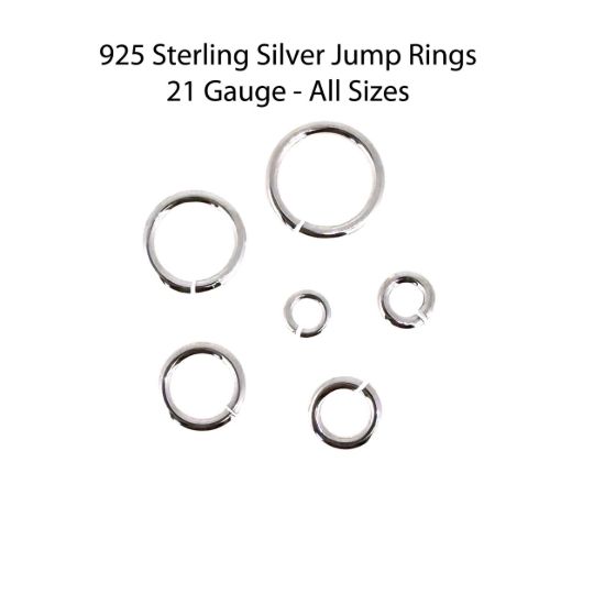Wholesale Sterling Silver Open Jump Rings - 21Ga, All Sizes (20pcs)