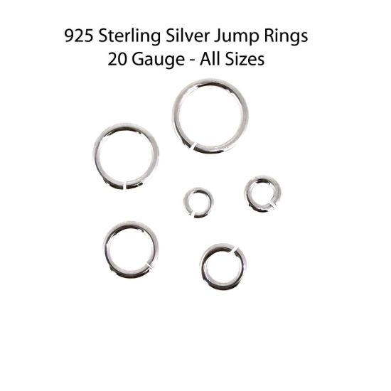 Wholesale Sterling Silver Open Jump Rings - 20Ga, All Sizes (20pcs) 