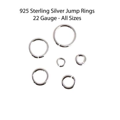 Wholesale 925 Sterling Silver Open Jump Rings - 22Ga, All Sizes (50 Pieces)