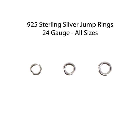 Wholesale Sterling Silver Open Jump Rings - 24Ga, All Sizes (100pcs)