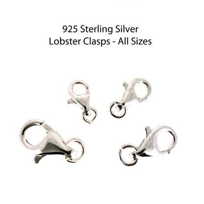 Wholesale 925 Sterling Silver Clasp - Lobster Style All Sizes - (sold per piece) 