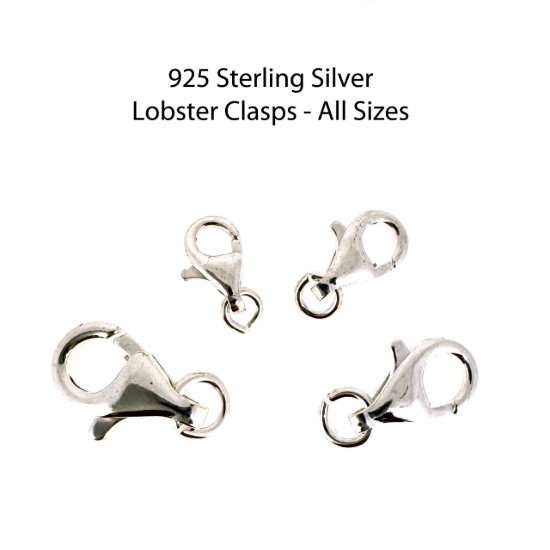 Wholesale 925 Sterling Silver Clasp - Lobster Style All Sizes - (sold per piece) 
