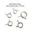 Wholesale Sterling Silver Spring Ring Clasps - All Sizes - (pack of 5)