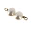 wholesale gold filled double pearl connector charms