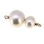 wholesale gold filled double pearl connector charms