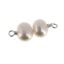 wholesale sterling silver double pearl connector charms