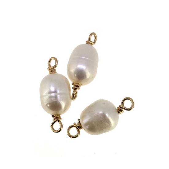 wholesale gold filled jewelry making supplies-pearl connectors