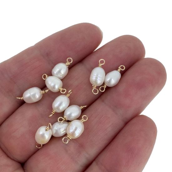 wholesale gold filled jewelry making supplies-pearl connectors
