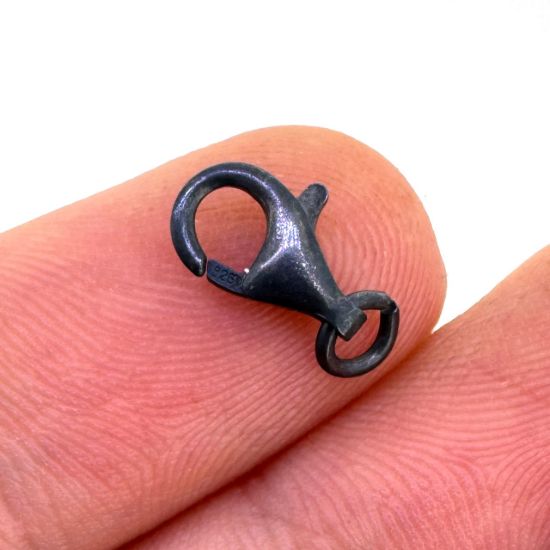 Wholesale Oxidized Sterling Silver Lobster Clasps - All Sizes - (1 pc)