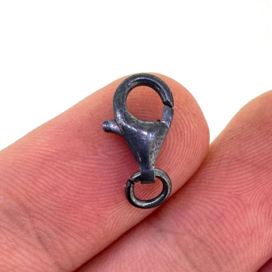 Wholesale Oxidized Sterling Silver Lobster Clasps - All Sizes - (1 pc)