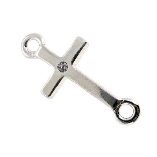 Tiny Cross with CZ Stone