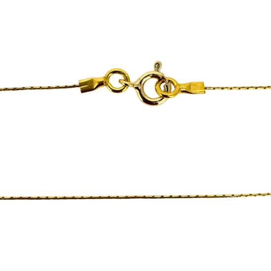 Wholesale Gold over Sterling Silver Finished Chain - 0.5mm Tiny Cardano Cobra Snake Chain