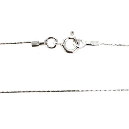 Wholesale Sterling Silver Finished Chain - 0.5mm Tiny Cardano Cobra Snake Chain