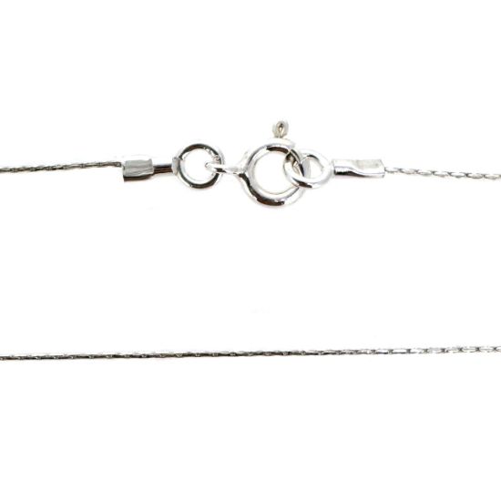 Wholesale Sterling Silver Finished Chain - 0.5mm Tiny Cardano Cobra Snake Chain