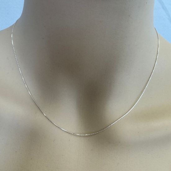 Wholesale Sterling Silver Finished Chain - 0.5mm Tiny Cardano Cobra Snake Chain