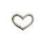 Wholesale 925 Sterling Silver No Trigger Clasp - Textured Heart Spring Clasp-16mm