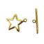 Wholesale Gold Over Sterling Silver Star Toggle Clasp- 14mm(Sold per set)