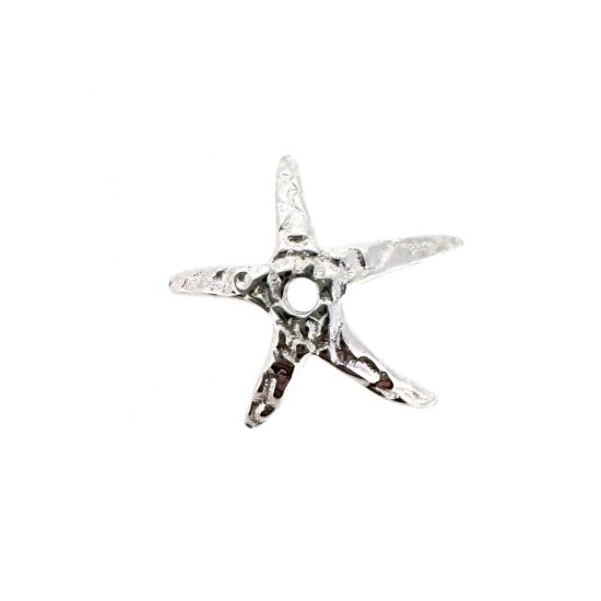 Wholesale 925 Sterling Silver Textured Starfish Bead Cap -10.5mm (1 pc) 