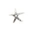Wholesale 925 Sterling Silver Textured Starfish Bead Cap -10.5mm (1 pc) 