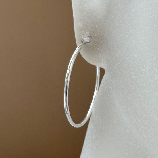 Wholesale 925 Sterling Silver Earring  Endless Hoops - All Sizes - (Sold per pair) 