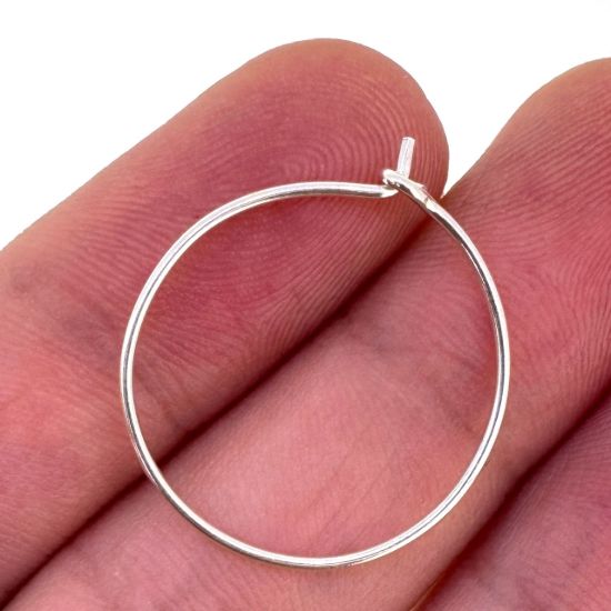 Wholesale 925 Sterling Silver Simple Earring Hoops - All Sizes - (Sold Per Pair)