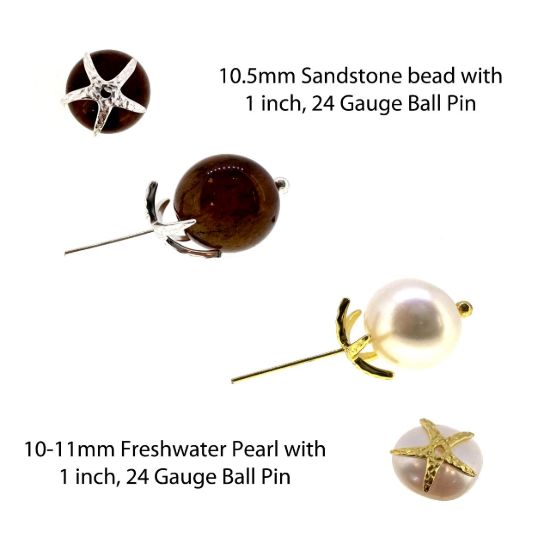 Wholesale Gold Over 925 Sterling Silver Textured Starfish Bead Cap -10.5mm  (1 pc)