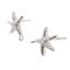 Wholesale 925 Sterling Silver Textured Starfish Stud Earrings- 10mm