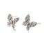 Wholesale 925 Sterling Silver 12mm Butterfly Studs With CZ Stones