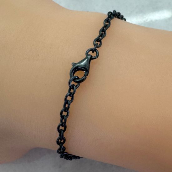 Wholesale Oxidized 925 Sterling Silver Finished Jewelry Chain - Strong Oval Cable Chain