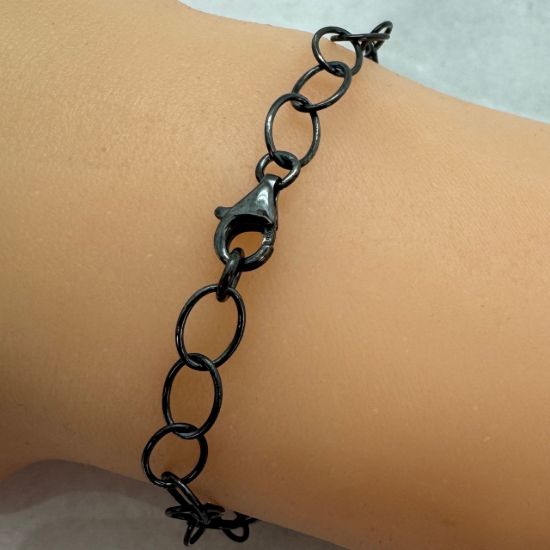 Wholesale Oxidized 925 Sterling Silver Finished Chain - Large Oval Cable Chain