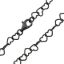 Wholesale Oxidized Sterling Silver Finished Jewelry Chain - Heart Link Cable Chain