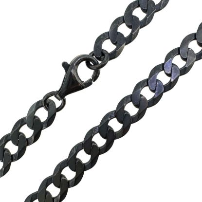 Wholesale Oxidized 925 Sterling Silver Finished Jewelry Chain - Chunky Diamond Curb Chain