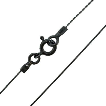 Wholesale Oxidized 925 Sterling Silver Finished Chain - 0.5mm Tiny Cardano Cobra Snake Chain