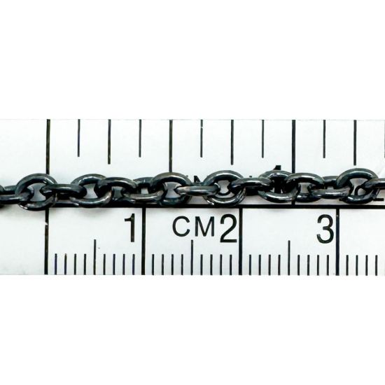 Wholesale Oxidized 925 Sterling Silver Bulk Chain - 5x4mm Heavy Cable Chain (sold per foot)