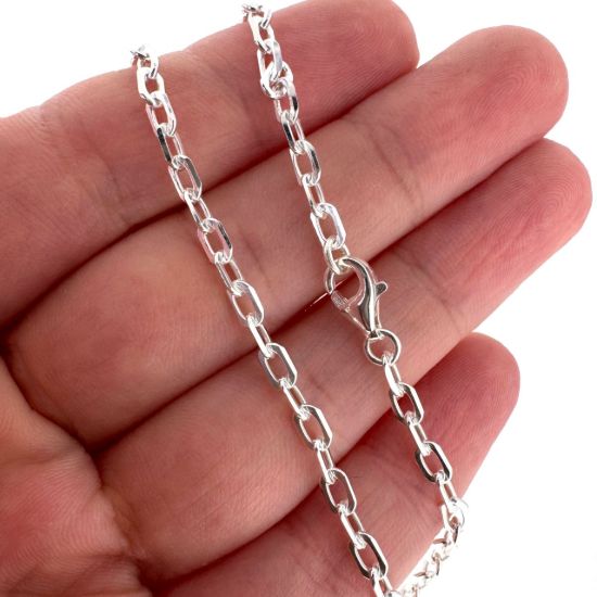 Wholesale Sterling Silver Finished Chain- 5x3mm Diamond Cut Box chain