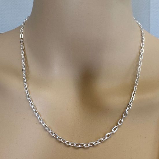 Wholesale Sterling Silver Finished Chain- 5x3mm Diamond Cut Box chain