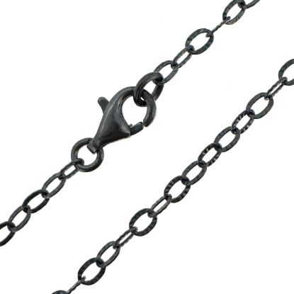 Wholesale Oxidized 925 Sterling Silver Finished Jewelry Chain - Textured Cable Chain