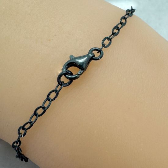 Wholesale Oxidized 925 Sterling Silver Finished Jewelry Chain - Textured Cable Chain