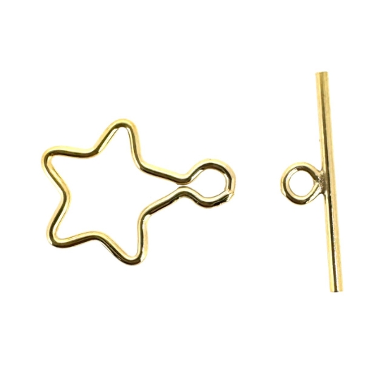 Wholesale 1/20 14K Gold Filled Star Toggle Clasp - 10mm Star (Sold per Set)