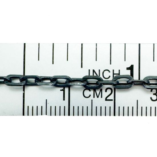 Wholesale Oxidized Sterling Silver Bulk Chain - 5x3mm Diamond Cut Box Chain (Sold per foot)