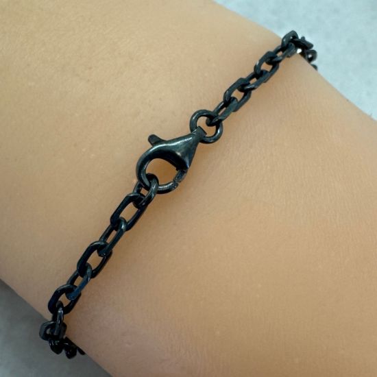 Wholesale Oxidized 925 Sterling Silver Finished Jewelry Chain- 5x3mm Diamond Cut Box chain