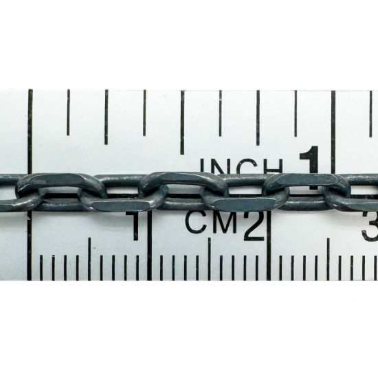 Wholesale Oxidized Sterling Silver Bulk Chain - Diamond Cut Box Chain 7x4mm  (Sold by foot)