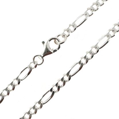 Wholesale 925 Sterling Silver Finished Chain - Fancy Figaro Chain
