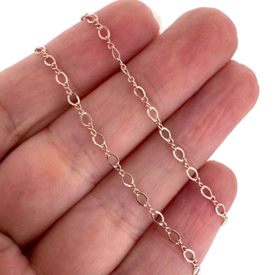 Wholesale 1/20 14k Rose Gold Filled Bulk Chain - Figaro 8 Cable Chain (sold per foot)