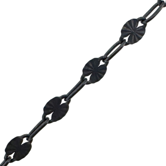 Wholesale Oxidized Sterling Silver Bulk Chain -Sunburst Paperclip Chain 3.5 *1.2mm