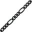 Wholesale Oxidized 925 Sterling Silver Bulk Figaro Chain 2.1mm (sold per foot )
