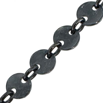 Wholesale Oxidized 925 Sterling Silver Bulk Chain - 4mm Round Sequin Disc Chain by the foot